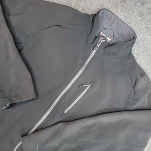 Kirkland Jacket Mens XL Black Fleece Lined Water Resistant Soft Shell Full Zip